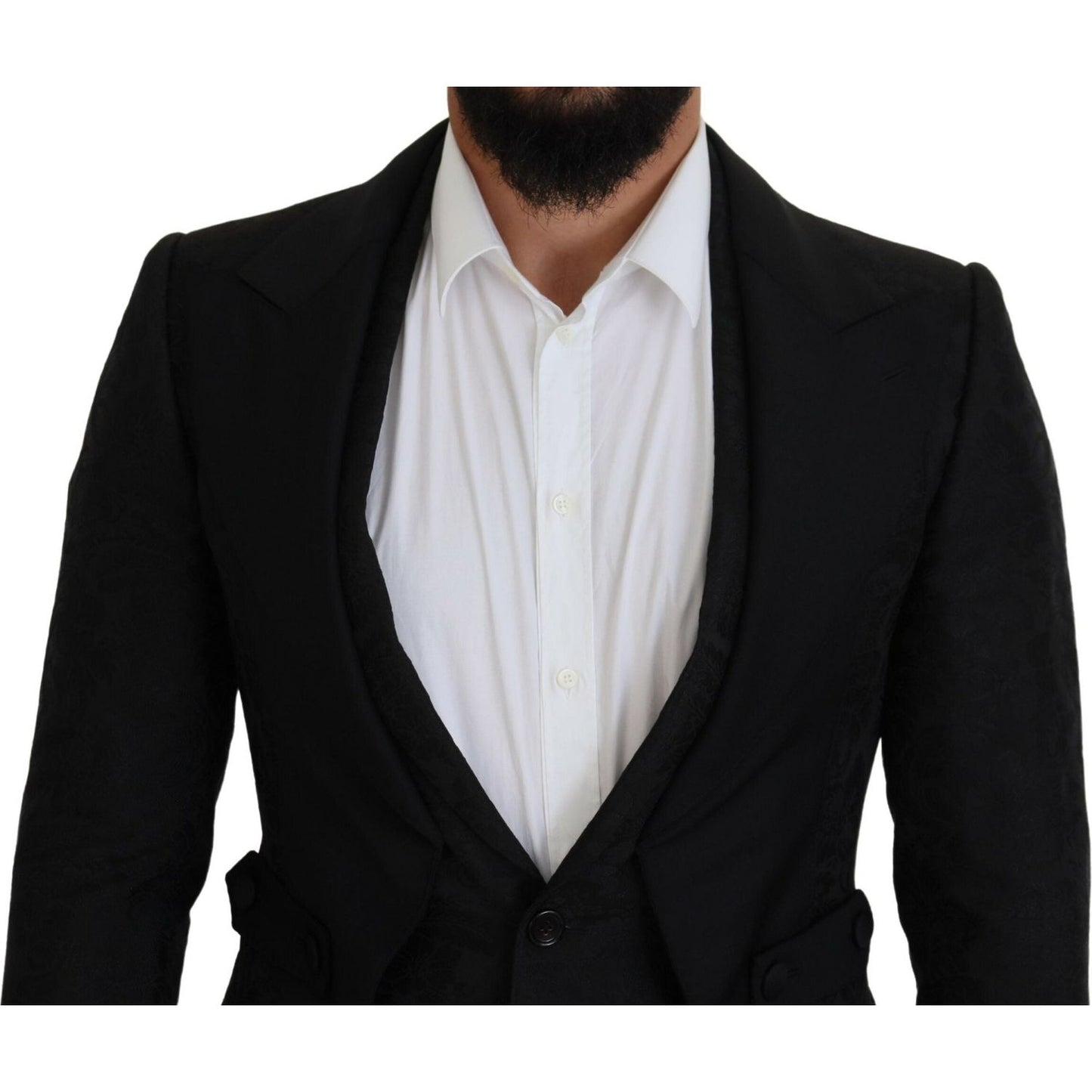 Dolce & Gabbana Elegant Black Martini Suit for the Modern Man Dolce & Gabbana