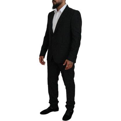 Dolce & Gabbana Black Single Breasted 2 Piece MARTINI Suit