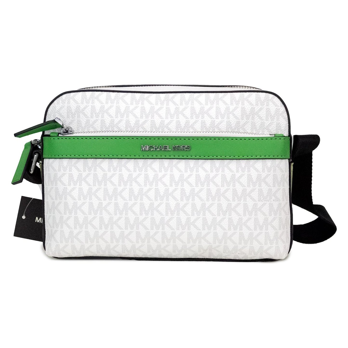 Cooper Small Bright White Palm Signature PVC Utility Crossbody Bag