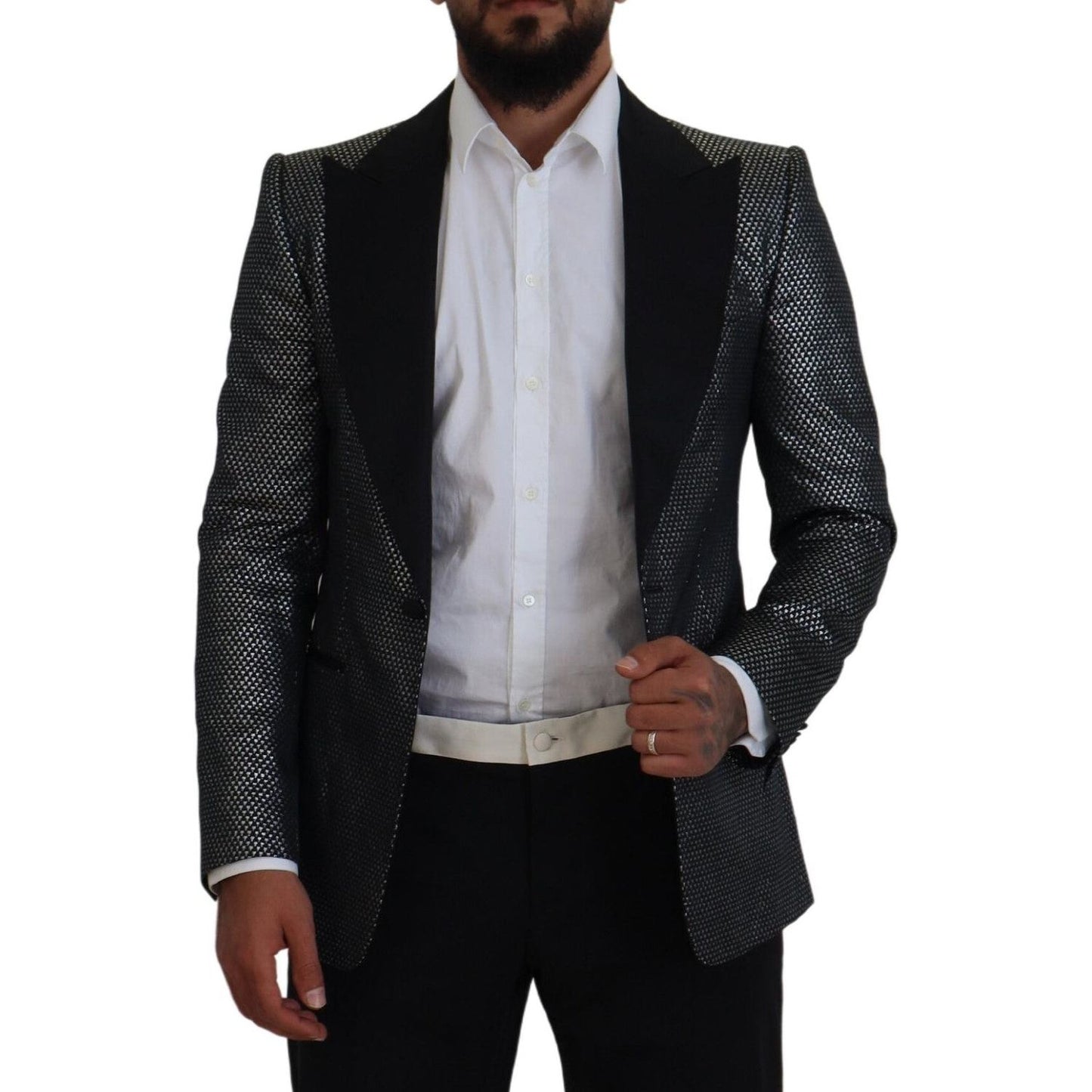 Dolce & Gabbana Elegant Jacquard Single Breasted Blazer Dolce & Gabbana