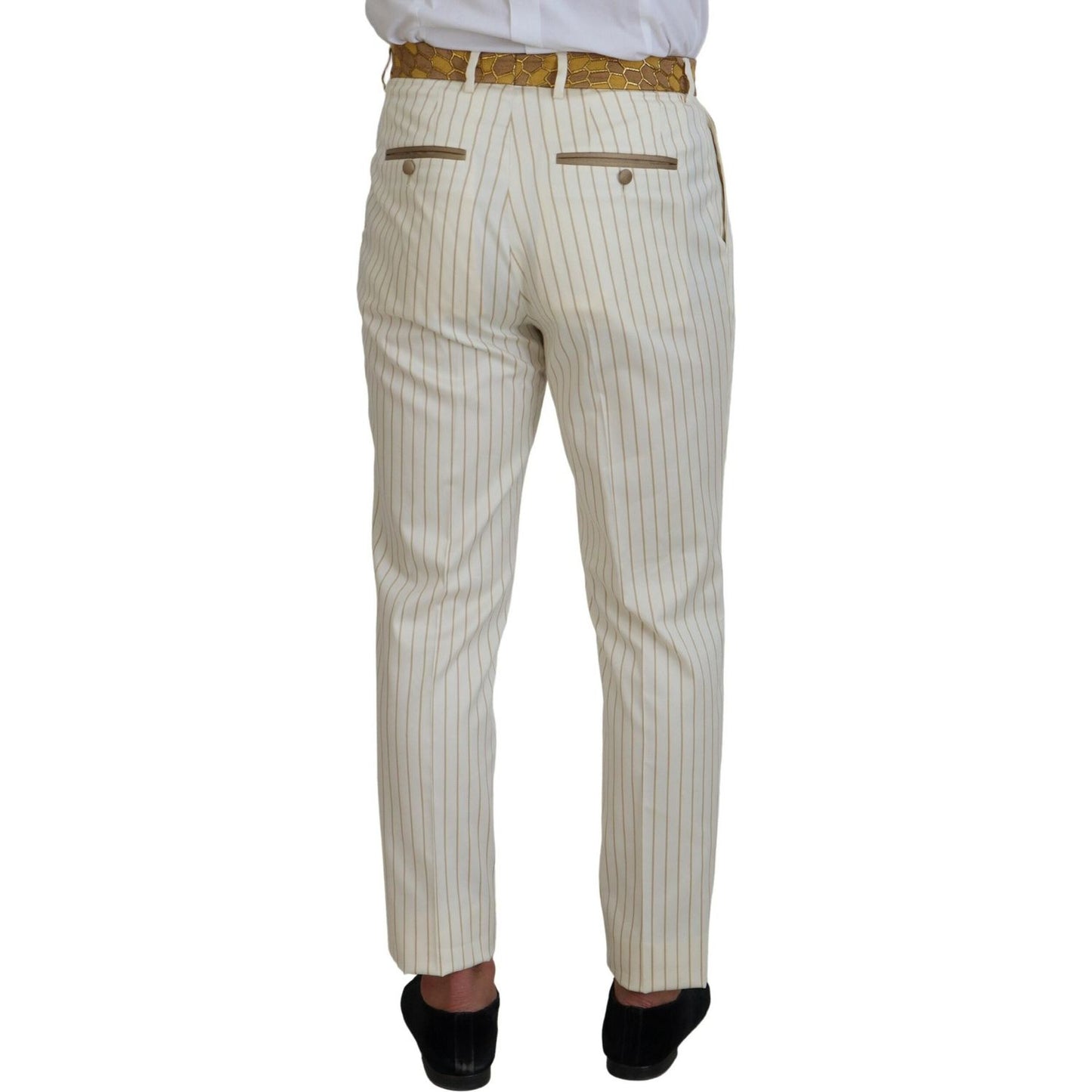 Dolce & Gabbana Elegant Off White Double Breasted Suit Dolce & Gabbana