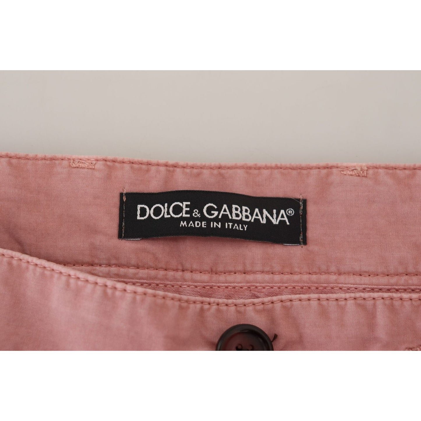 Dolce & Gabbana Exquisite Pink Chino Shorts for Men Dolce & Gabbana