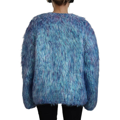 Dolce & Gabbana Multicolor Polyester Fringes Coat Jacket 1728,36% Nylon,4% Wool,5% Virgin Wool,6% Mohair,6% Viscose,67345645728,Clothing,Coats - Jackets & Coats - Clothing,Dolce & Gabbana,IT38 | XS,IT40|S,IT42|M,IT44|L,IT46|XL,Jackets & Coats - Clothing,J