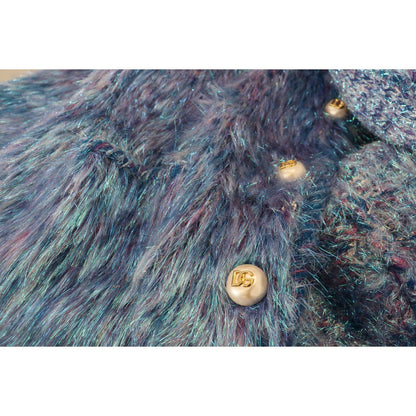 Dolce & Gabbana Multicolor Polyester Fringes Coat Jacket 1728,36% Nylon,4% Wool,5% Virgin Wool,6% Mohair,6% Viscose,67345645728,Clothing,Coats - Jackets & Coats - Clothing,Dolce & Gabbana,IT38 | XS,IT40|S,IT42|M,IT44|L,IT46|XL,Jackets & Coats - Clothing,J