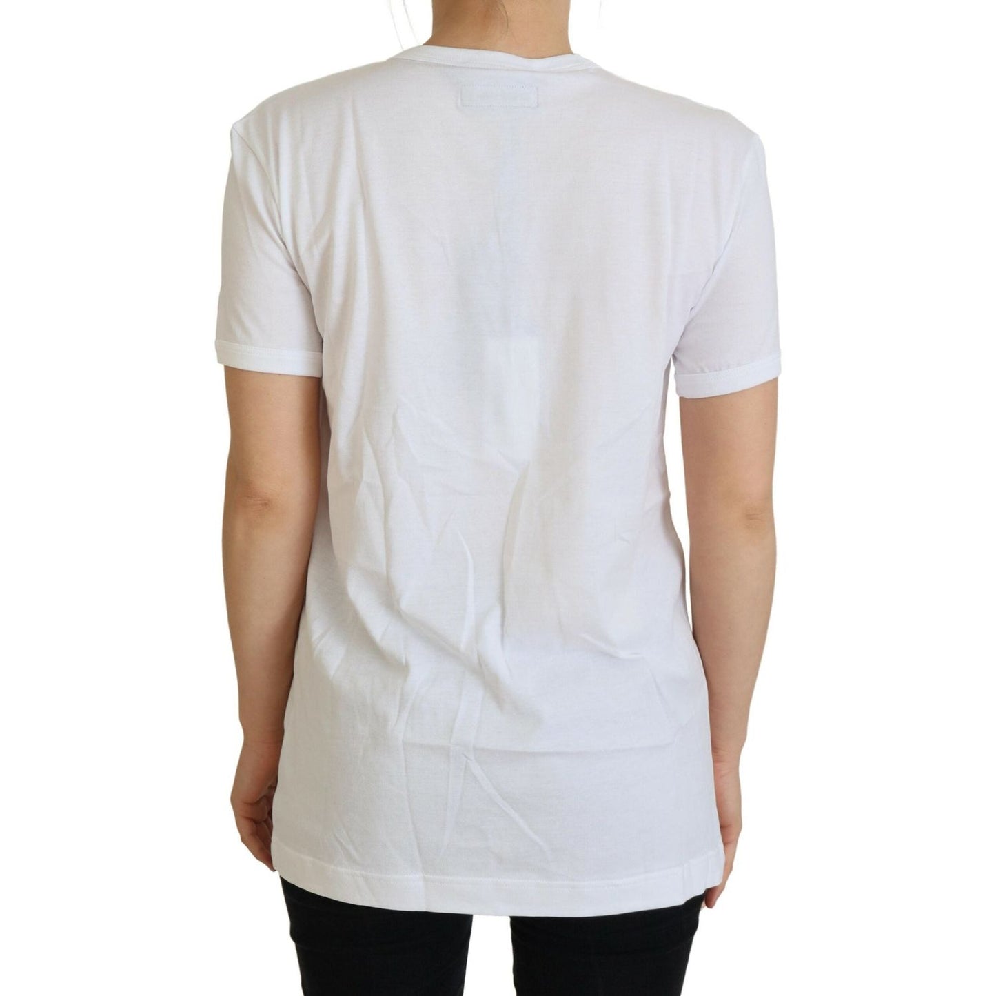 Dolce & Gabbana Elegant White Crewneck Cotton T-Shirt Dolce & Gabbana