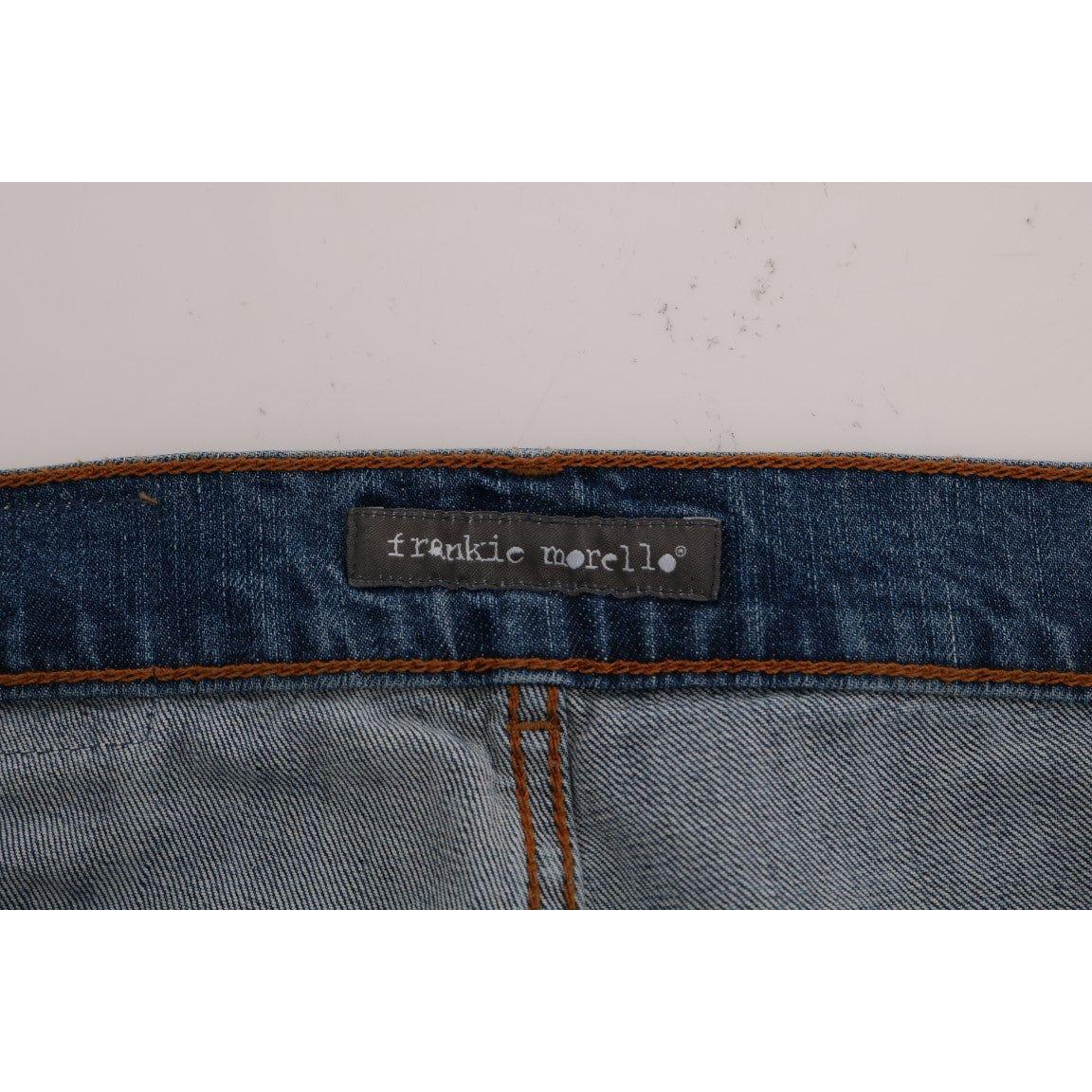 Frankie Morello Svelte Italian Denim - Slim Fit Blue Jeans Frankie Morello