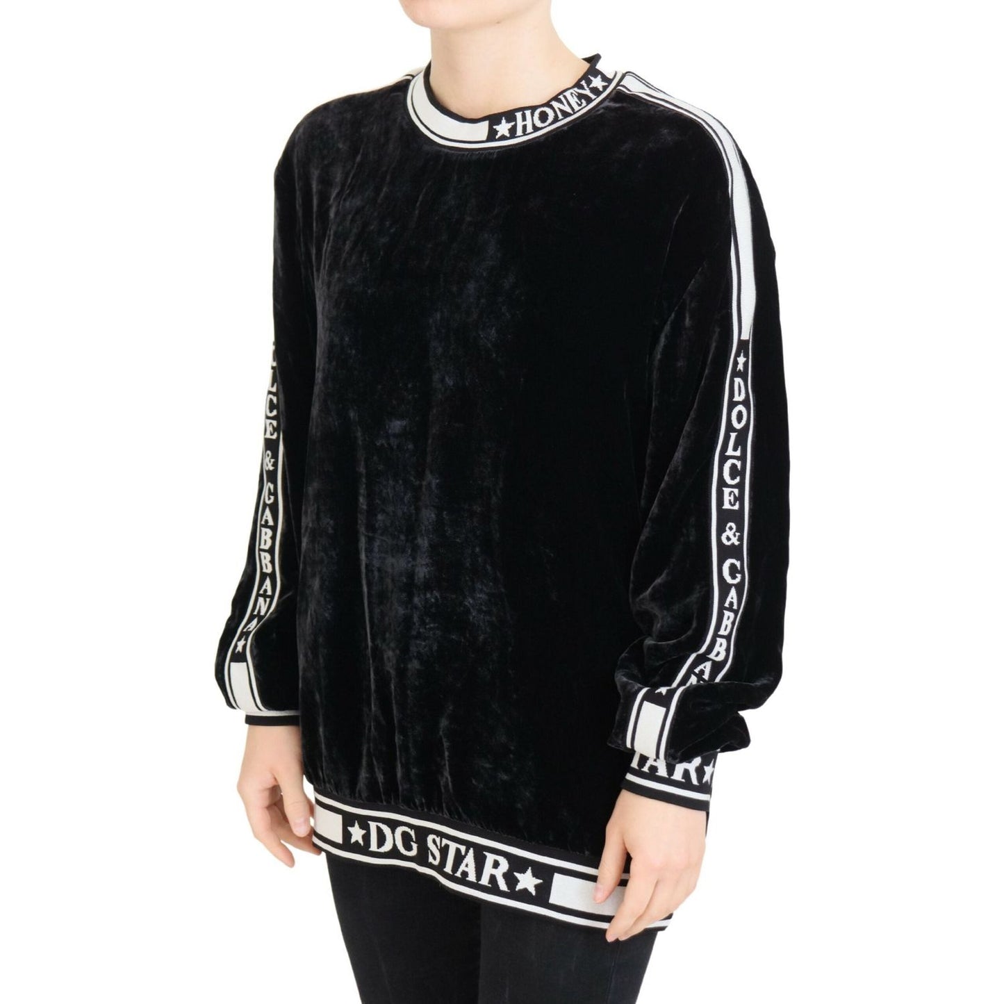 Dolce & Gabbana Elegant Silk Blend Velvet Sweater Dolce & Gabbana