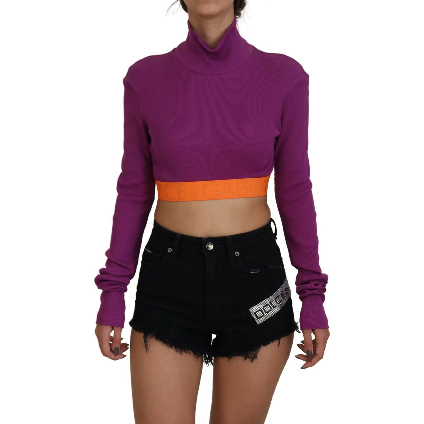 Dolce & Gabbana Elegant Purple Turtle Neck Pullover Sweater Dolce & Gabbana