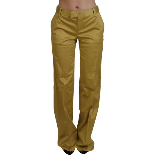 Elegant Gold Straight Fit Pants