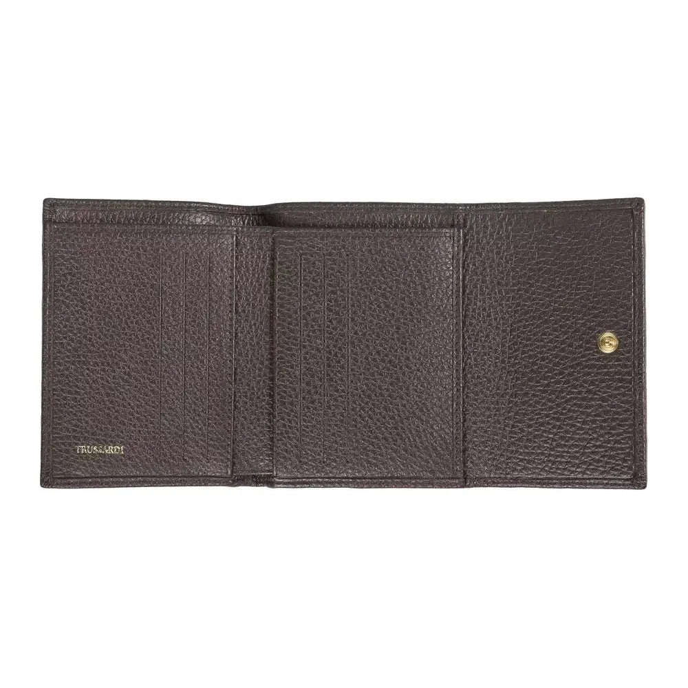 Trussardi Brown Leather Women Wallet Trussardi Dark Slate Gray