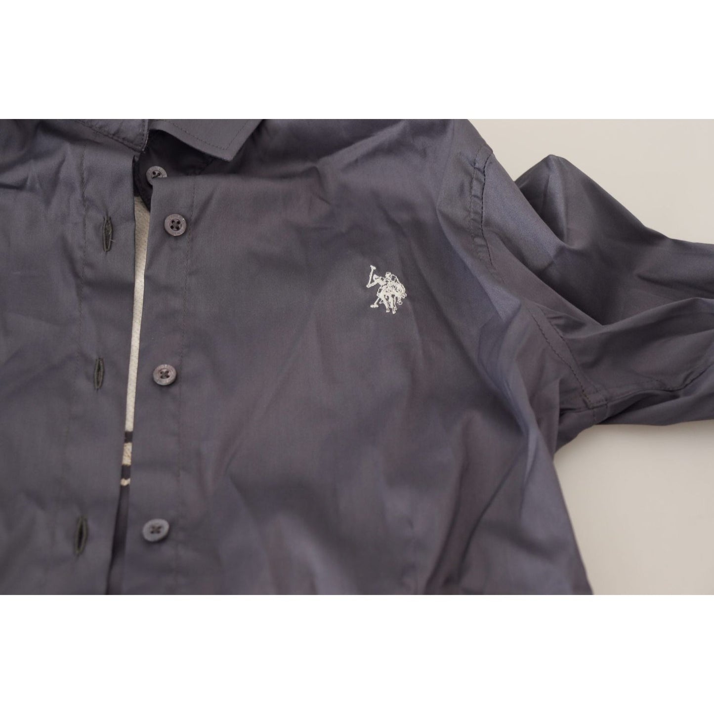 U.S. POLO ASSN. Elegant Gray Long Sleeve Polo Top U.S. POLO ASSN.