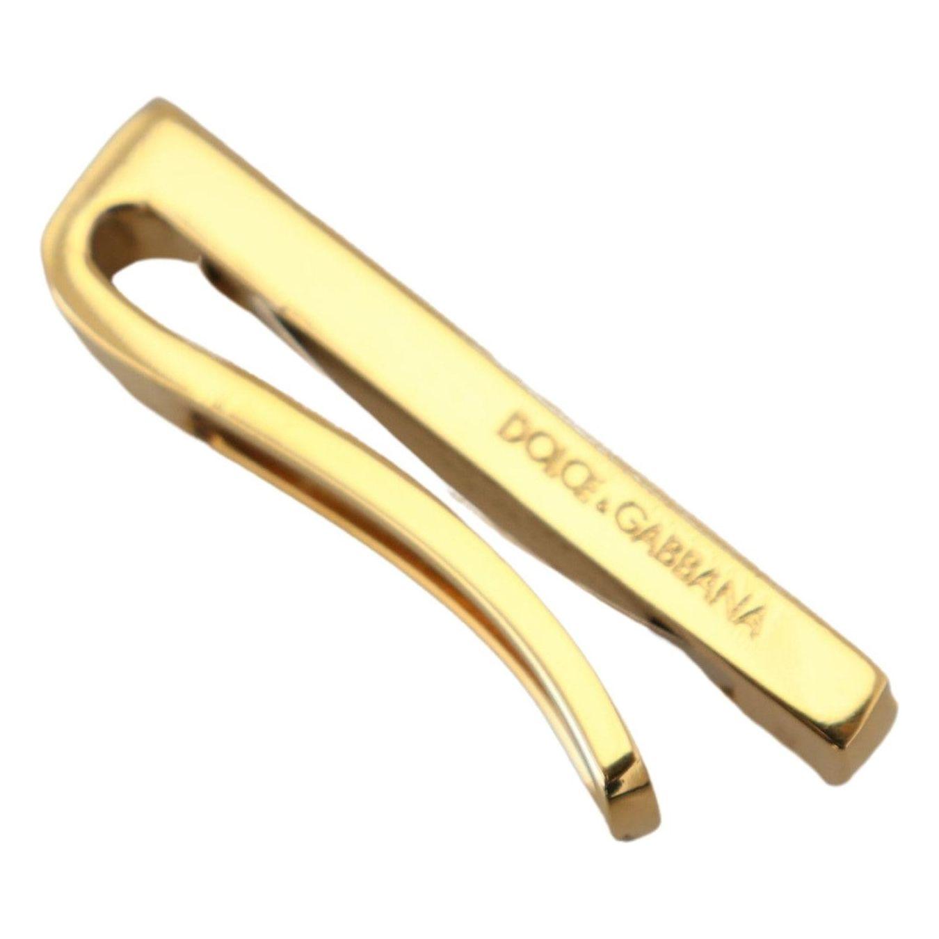 Dolce & Gabbana Elegant Gold Brass Tie Clip for Men FASHION ACCESSORIES Dolce & Gabbana