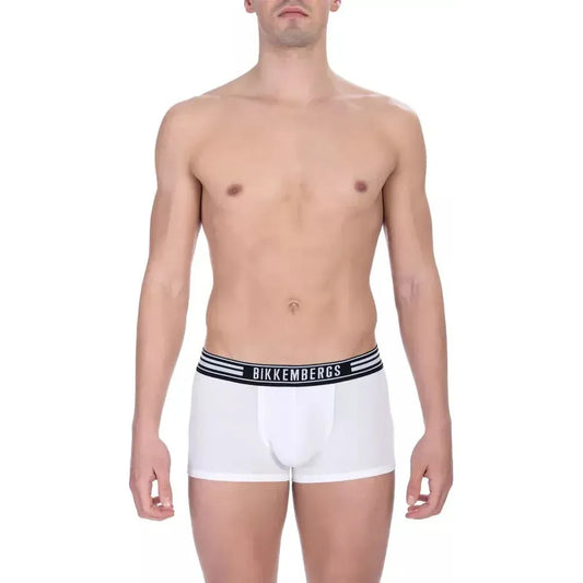 Bikkembergs White Cotton Men Trunk Bikkembergs