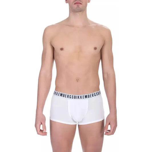 Bikkembergs White Cotton Men Trunk Bikkembergs