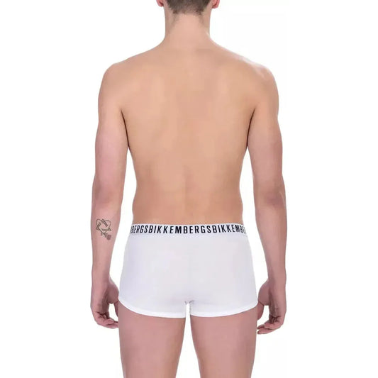 Bikkembergs White Cotton Men Trunk Bikkembergs