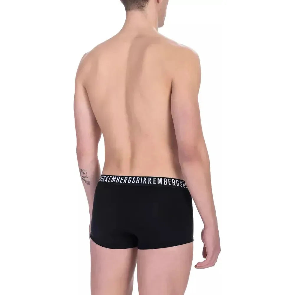 Bikkembergs Black Cotton Men Trunk Bikkembergs