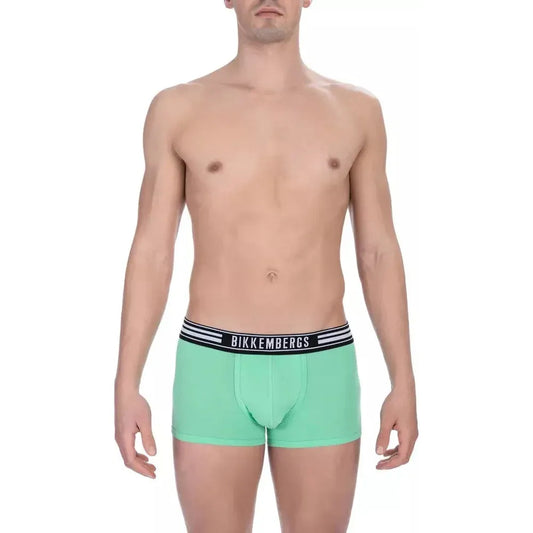 Bikkembergs Green Cotton Men Trunk Bikkembergs