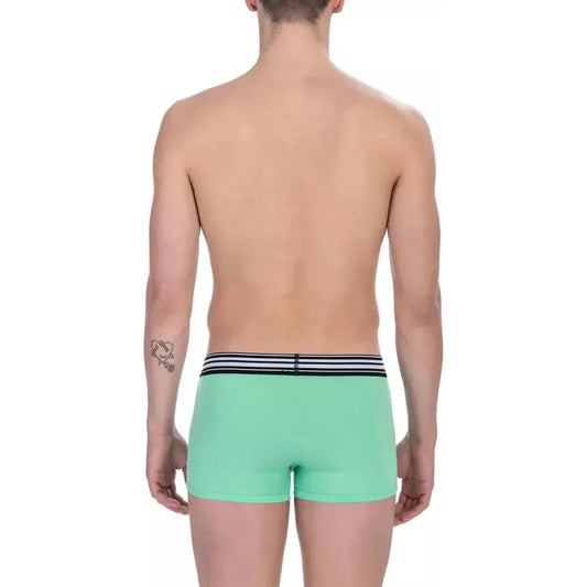 Bikkembergs Green Cotton Men Trunk Bikkembergs