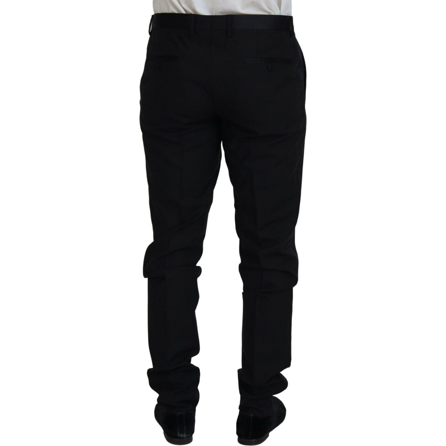 Dolce & Gabbana Elegant Black Dress Pants from Virgin Wool Blend Dolce & Gabbana