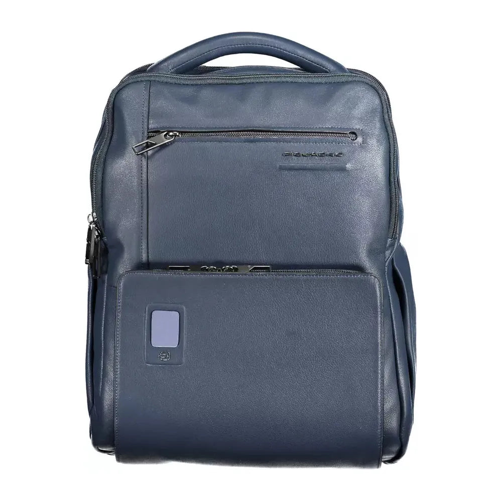 Piquadro Blue Leather Men Backpack Piquadro