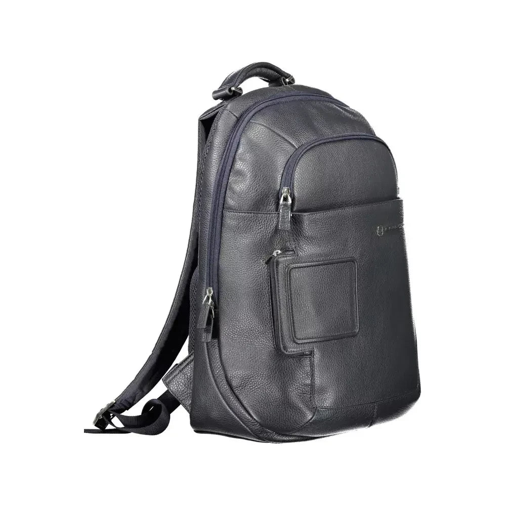 Piquadro Elegant Blue Mixed-Material Backpack Piquadro