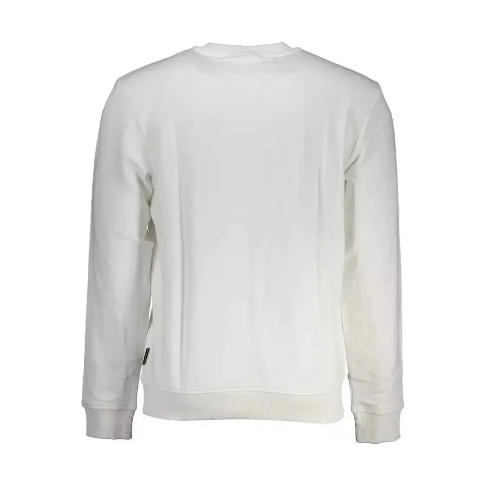 Napapijri White Cotton Men Sweater Napapijri