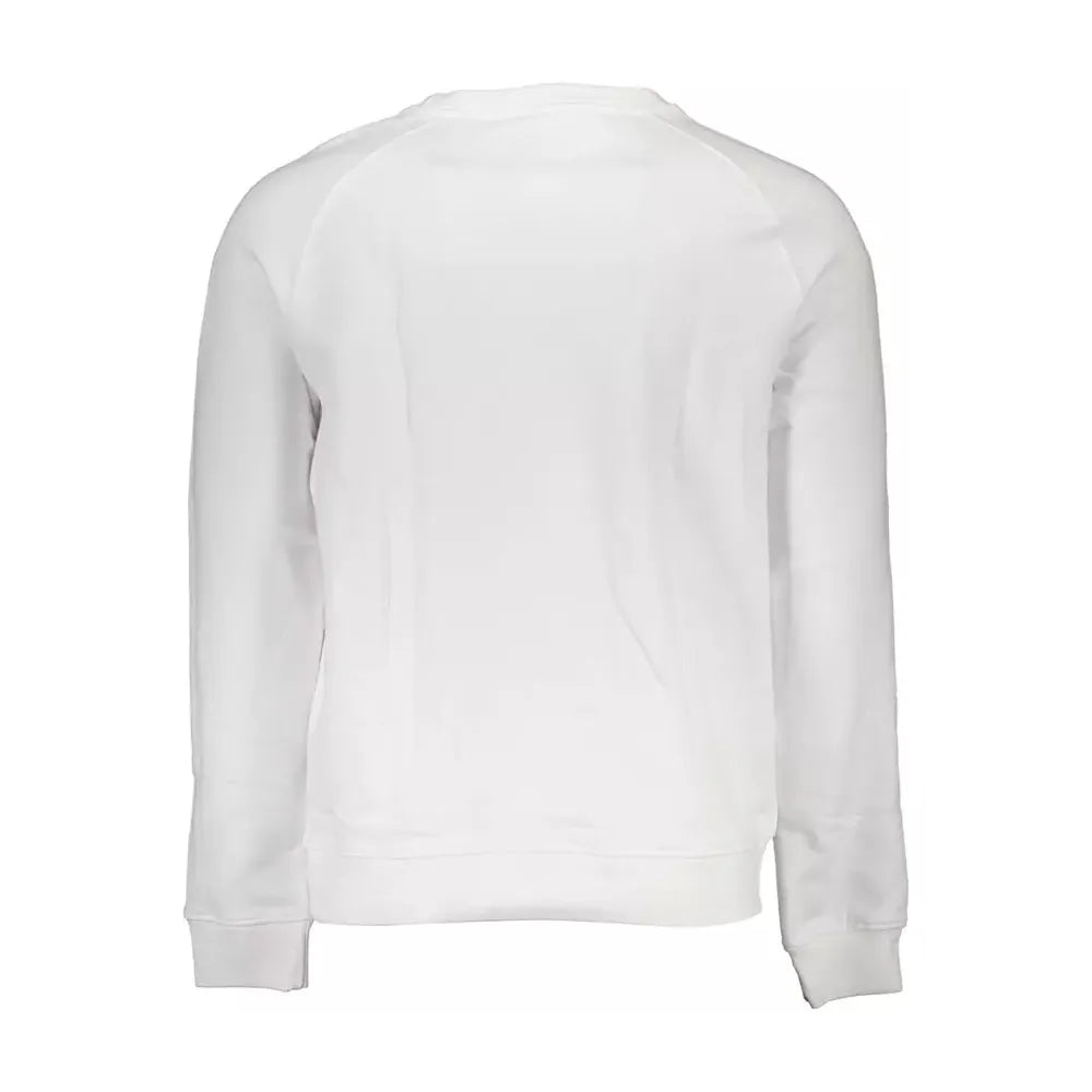 Guess Jeans White Cotton Men Sweater Guess Jeans