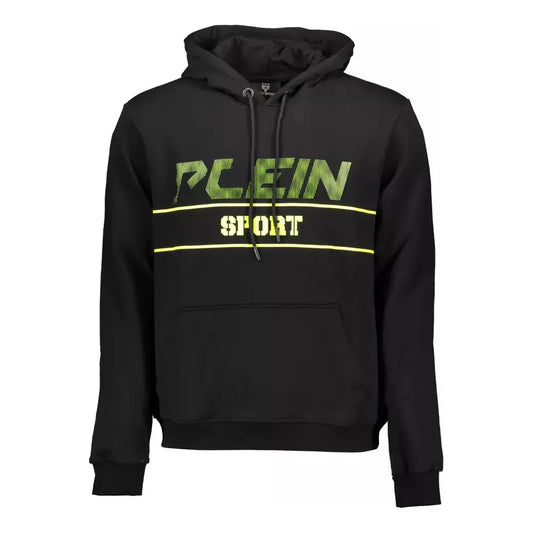 Plein Sport "Black Cotton Men Sweater with Hood" Plein Sport