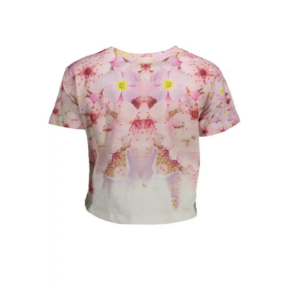 Desigual Pink Cotton Tops & T-Shirt