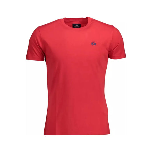 La Martina Red Cotton Men T-Shirt La Martina