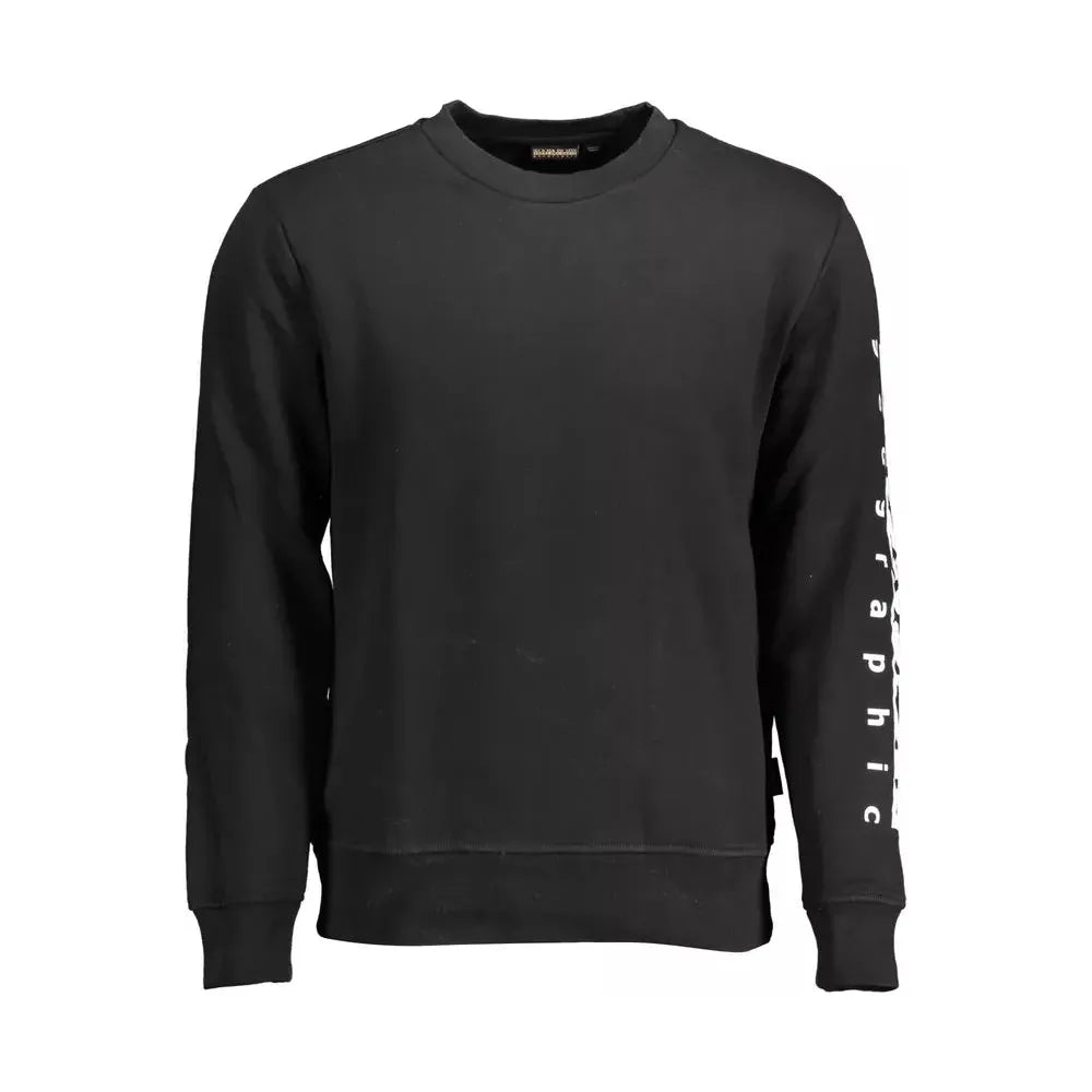 Napapijri Elevate Your Style with a Sleek Black Sweatshirt Napapijri