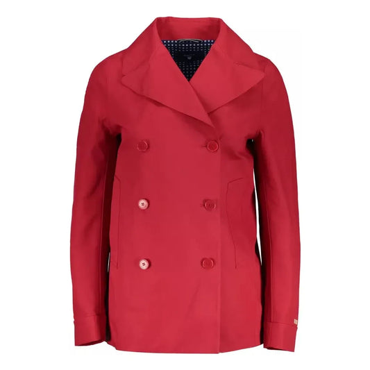 Gant Red Cotton Women Jacket Gant