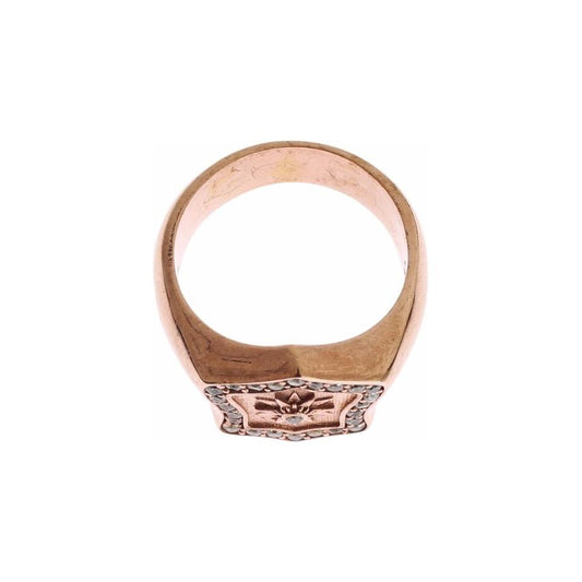 Nialaya Chic Pink Gold Plated Sterling Silver Ring Ring Nialaya