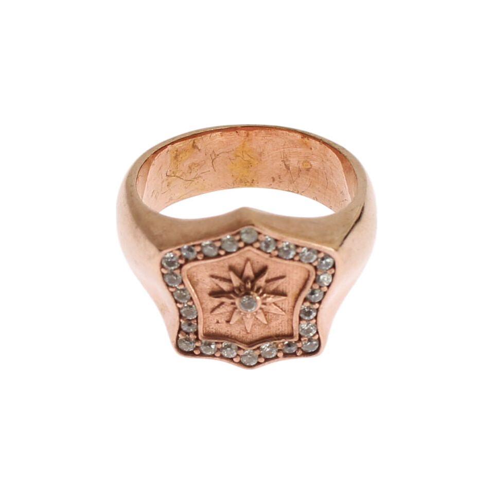 Nialaya Chic Pink Gold Plated Sterling Silver Ring Ring Nialaya