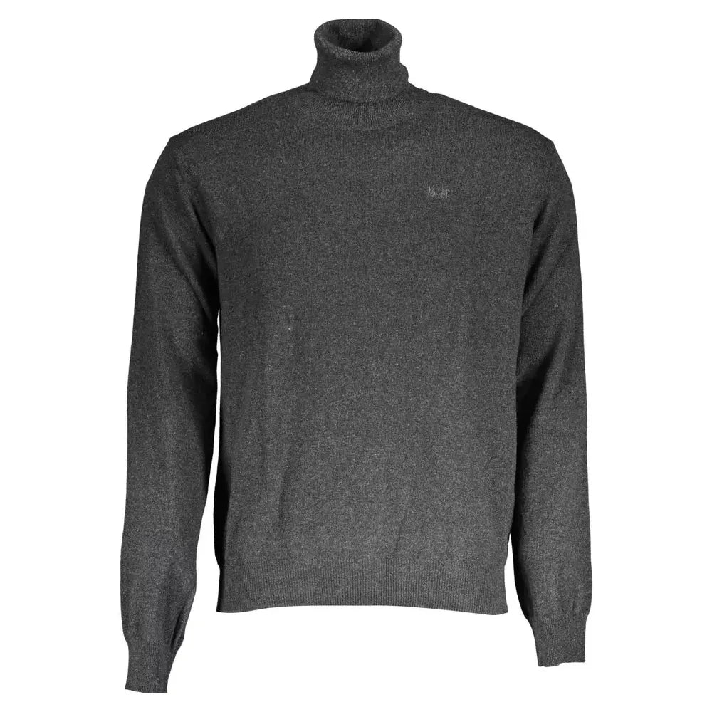 La Martina Gray Wool Men Sweater La Martina