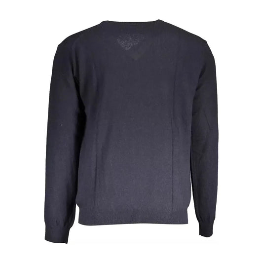 La Martina Blue Wool Men Sweater La Martina