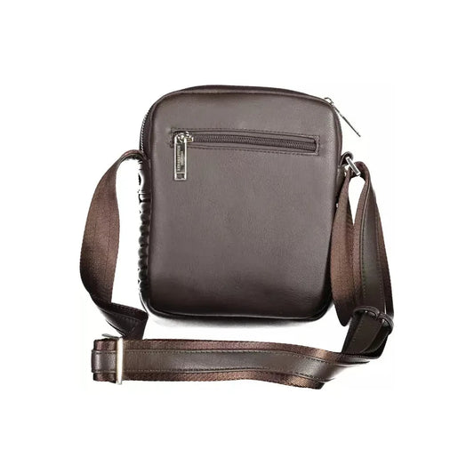 Elegant Brown Shoulder Bag with Contrasting Details