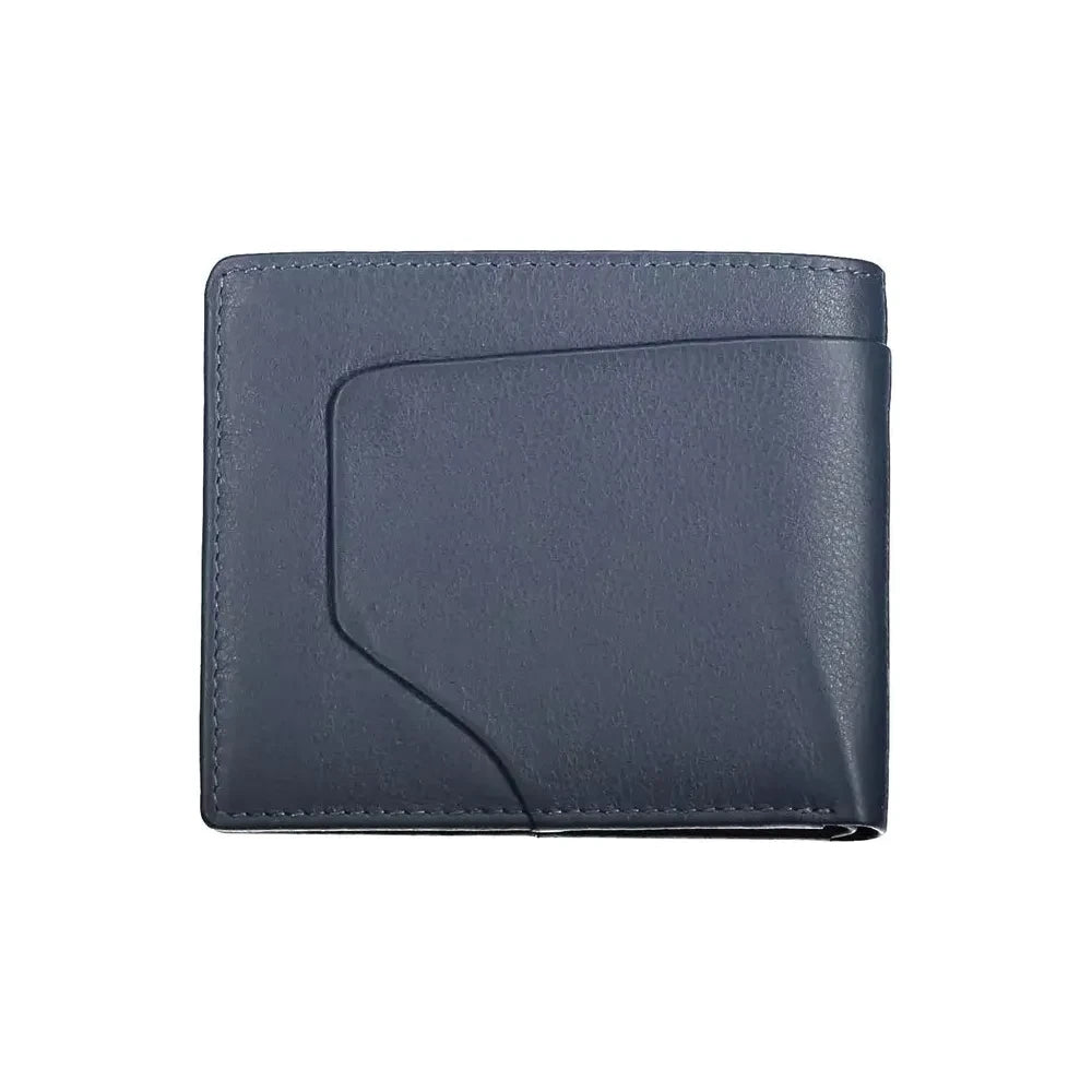 Piquadro Sleek Dual-Compartment Leather Wallet with RFID Block Piquadro