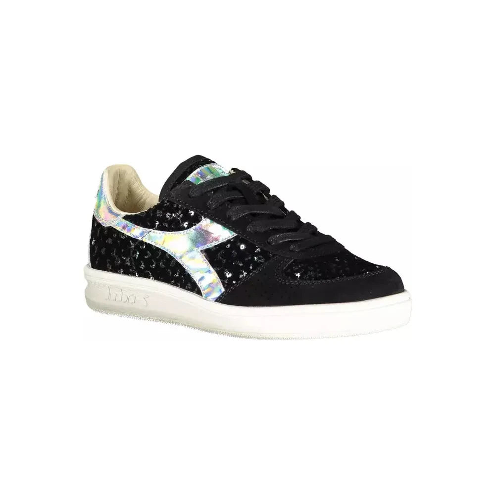 Diadora Black Leather Womens Sneaker Diadora