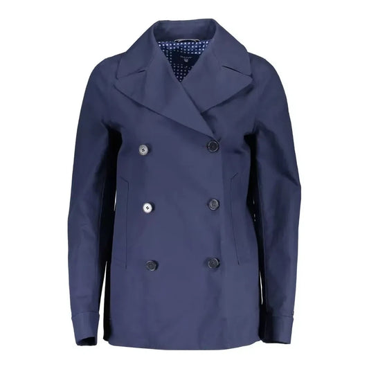 Gant Blue Cotton Women Jacket Gant