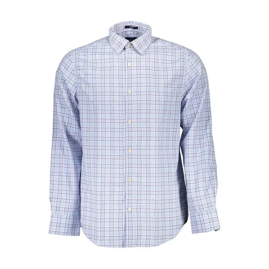 Gant Light Blue Cotton Men Shirt Gant