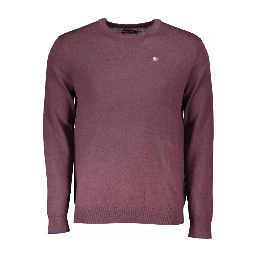 Napapijri Purple Wool Men Sweater Napapijri