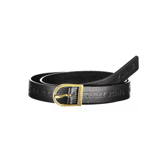 Tommy Hilfiger Black Leather Women Belt Tommy Hilfiger