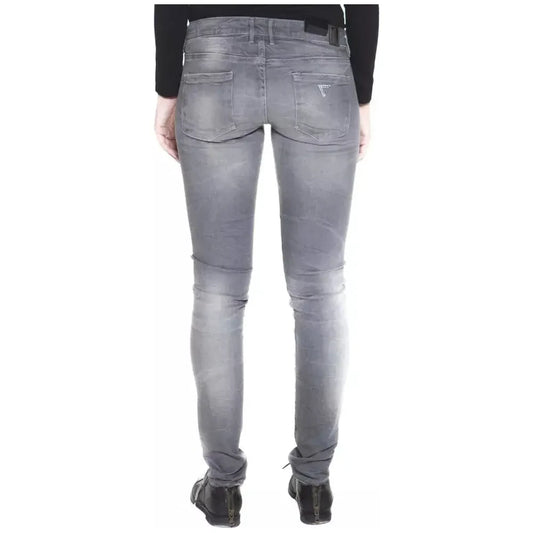 Chic Narrow-Leg Faded Gray Jeans