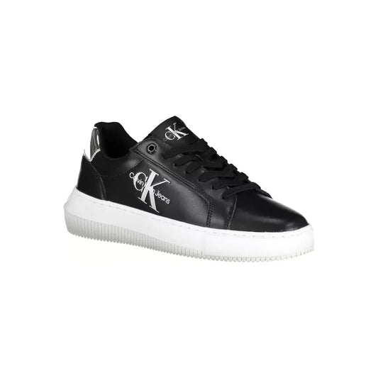 Calvin Klein Black Leather Women Sneaker Calvin Klein