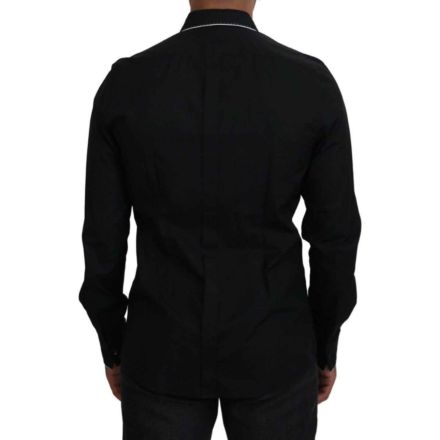 Dolce & Gabbana Elegant Slim Fit Tuxedo Dress Shirt Dolce & Gabbana