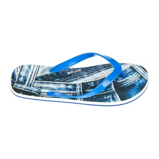 Just Cavalli Light Blue EVA Men Sandal Just Cavalli