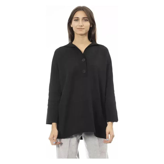 Alpha Studio Black Polypropylene Women Sweater Alpha Studio