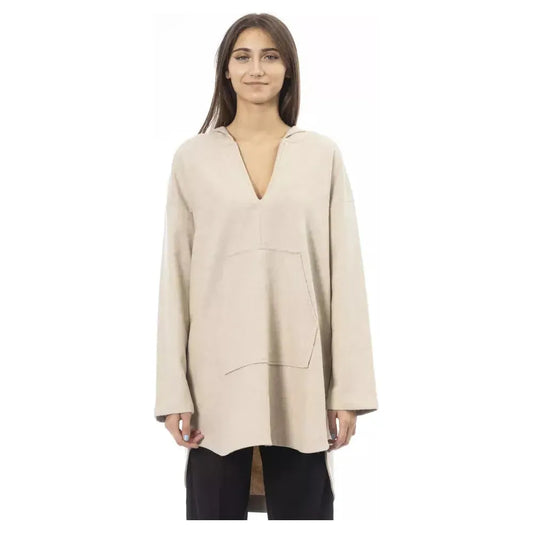 Alpha Studio Beige Wool Women Sweater Alpha Studio