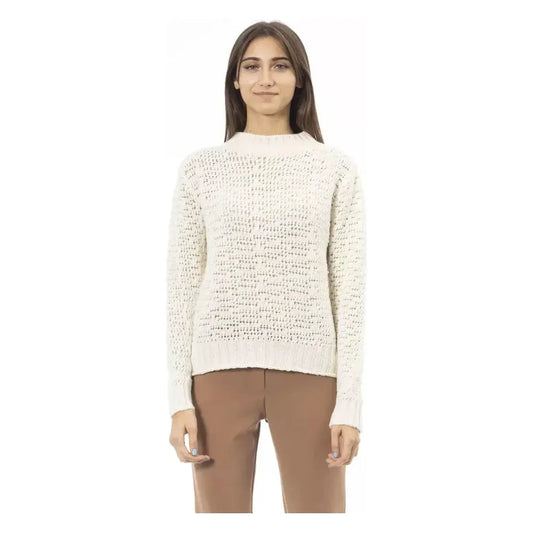 Alpha Studio White Polyamide Women Sweater Alpha Studio